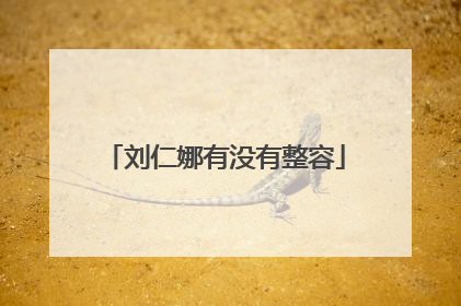 刘仁娜有没有整容