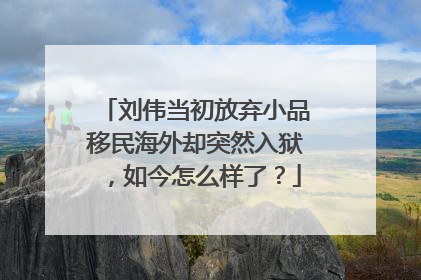 刘伟当初放弃小品移民海外却突然入狱，如今怎么样了？