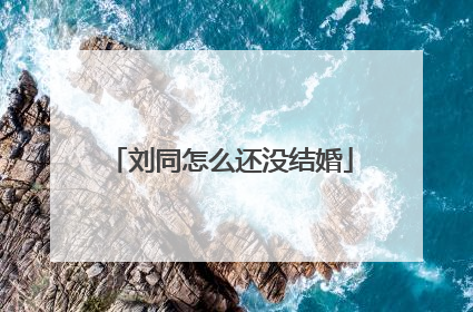 刘同怎么还没结婚