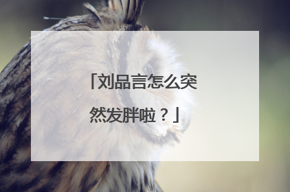 刘品言怎么突然发胖啦？