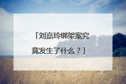 刘嘉玲绑架案究竟发生了什么？