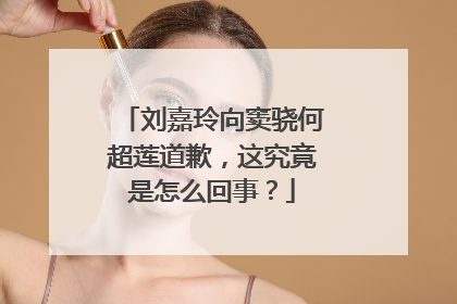 刘嘉玲向窦骁何超莲道歉,这究竟是怎么回事?