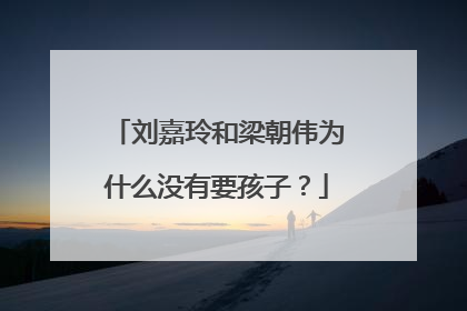 刘嘉玲和梁朝伟为什么没有要孩子？