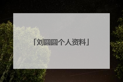 刘圆圆个人资料