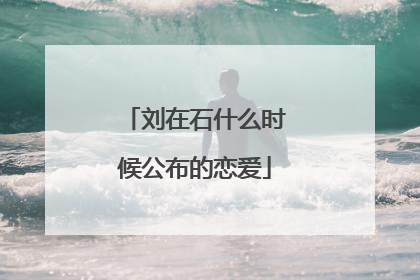 刘在石什么时候公布的恋爱