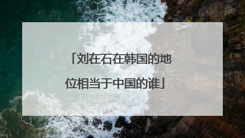 刘在石在韩国的地位相当于中国的谁