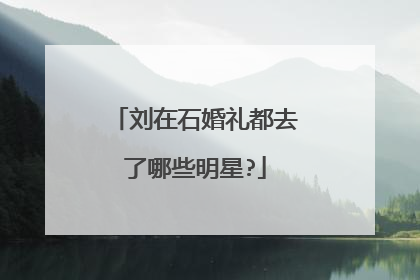 刘在石婚礼都去了哪些明星?