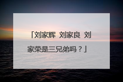 刘家辉 刘家良 刘家荣是三兄弟吗？