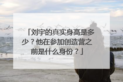 刘宇的真实身高是多少？他在参加创造营之前是什么身份？