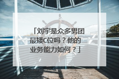 刘宇是众多男团最矮C位吗？他的业务能力如何？