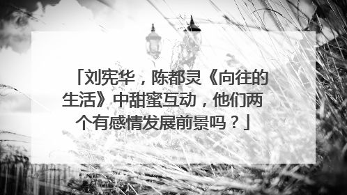 刘宪华，陈都灵《向往的生活》中甜蜜互动，他们两个有感情发展前景吗？