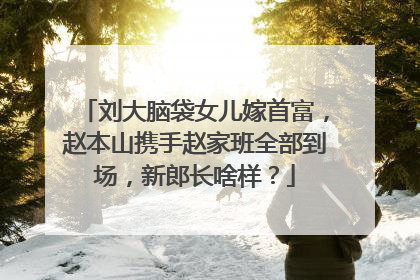 刘大脑袋女儿嫁首富，赵本山携手赵家班全部到场，新郎长啥样？