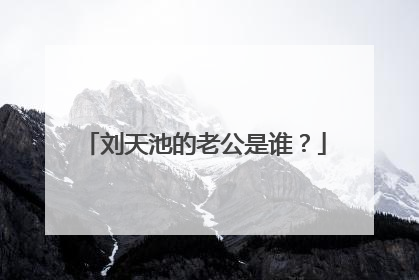 刘天池的老公是谁?