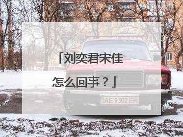 刘奕君宋佳怎么回事？