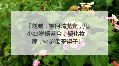 刘威：被何晴抛弃，甩小23岁杨若兮，娶化妆师，51岁老来得子