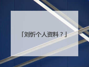 刘忻个人资料？