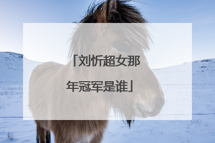 刘忻超女那年冠军是谁