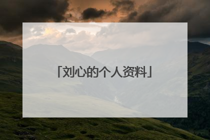 刘心的个人资料