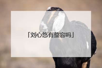 刘心悠有整容吗