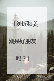 刘忻和姜潮是好朋友吗?