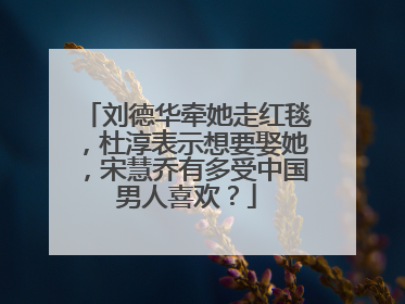 刘德华牵她走红毯，杜淳表示想要娶她，宋慧乔有多受中国男人喜欢？