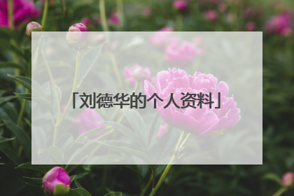 刘德华的个人资料