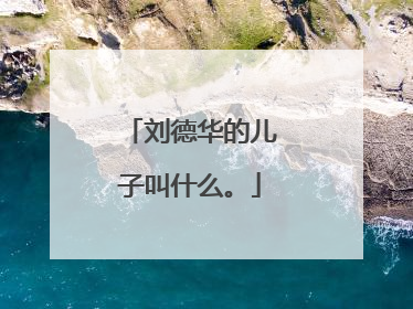 刘德华的儿子叫什么。