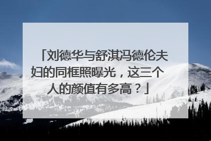 刘德华与舒淇冯德伦夫妇的同框照曝光,这三个人的颜值有多高?