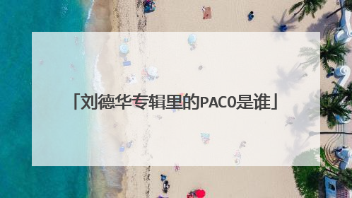 刘德华专辑里的PACO是谁
