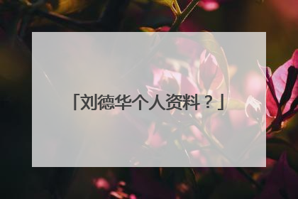 刘德华个人资料?