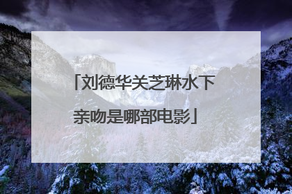 刘德华关芝琳水下亲吻是哪部电影