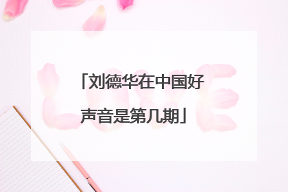 刘德华在中国好声音是第几期