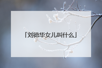 刘德华女儿叫什么