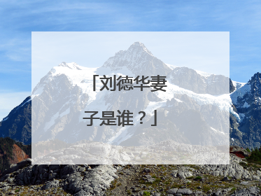 刘德华妻子是谁？