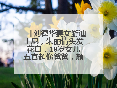 刘德华妻女游迪士尼,朱丽倩头发花白,10岁女儿五官超像爸爸,颜值如何?