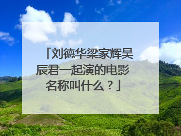 刘德华梁家辉吴辰君一起演的电影名称叫什么？