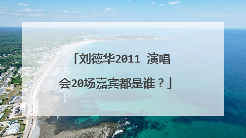 刘德华2011 演唱会20场嘉宾都是谁?