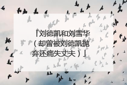 刘德凯和刘雪华(却曾被刘德凯抛弃还痛失丈夫)