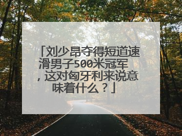 刘少昂夺得短道速滑男子500米冠军，这对匈牙利来说意味着什么？