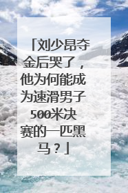刘少昂夺金后哭了，他为何能成为速滑男子500米决赛的一匹黑马？