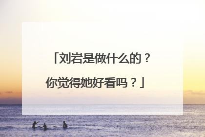 刘岩是做什么的？你觉得她好看吗？