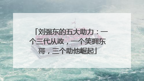 刘强东的五大助力：一个三代从政，一个笑拥东哥，三个助他崛起