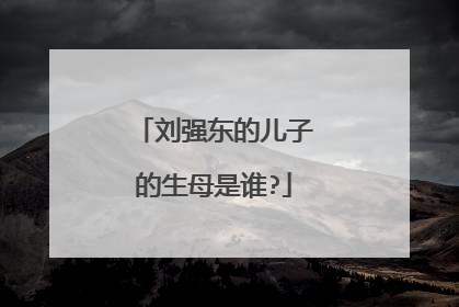 刘强东的儿子的生母是谁?