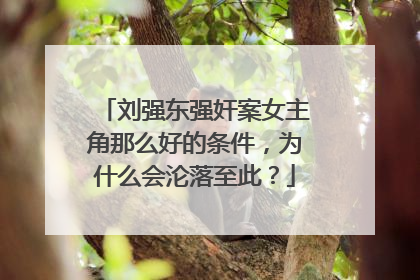 刘强东强奸案女主角那么好的条件,为什么会沦落至此?