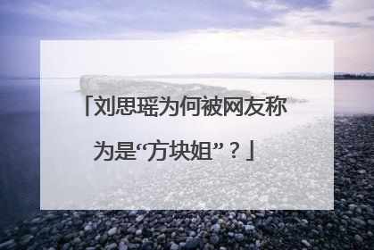 刘思瑶为何被网友称为是“方块姐”?