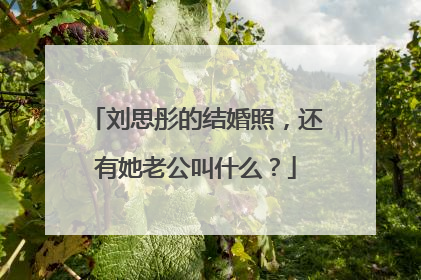 刘思彤的结婚照,还有她老公叫什么?