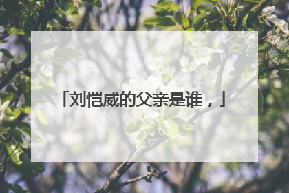 刘恺威的父亲是谁，