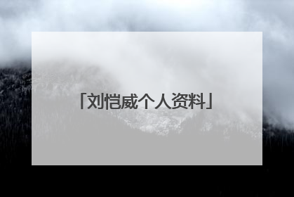 刘恺威个人资料