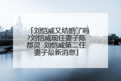 刘恺威又结婚了吗?刘恺威现任妻子陈都灵 刘恺威第二任妻子最新消息