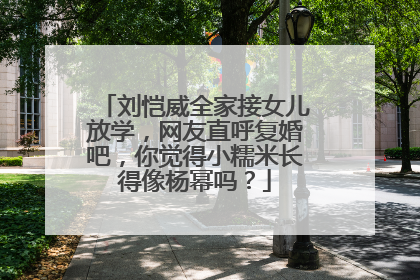 刘恺威全家接女儿放学，网友直呼复婚吧，你觉得小糯米长得像杨幂吗？